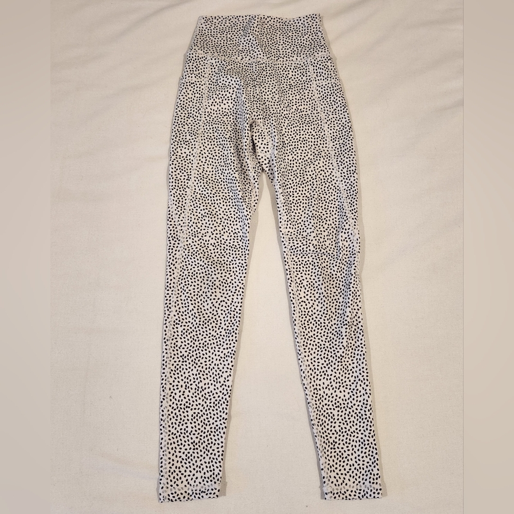 Buffbunny Collection Black White Polka Dot Leggings Size Small